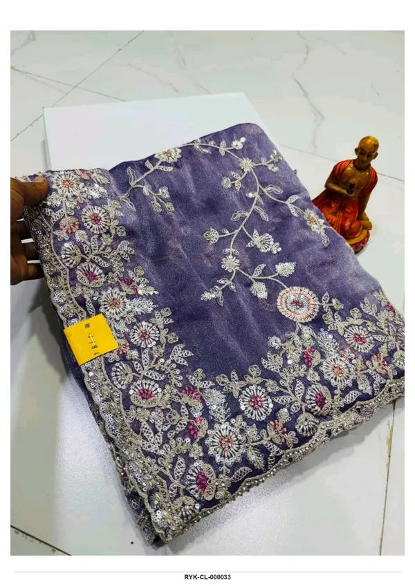 Purple_Velvet_Embroidered_Saree_for_Women