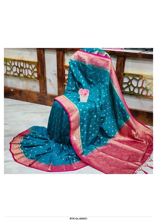 Teal_Woven_Ethnic_Saree_for_Women