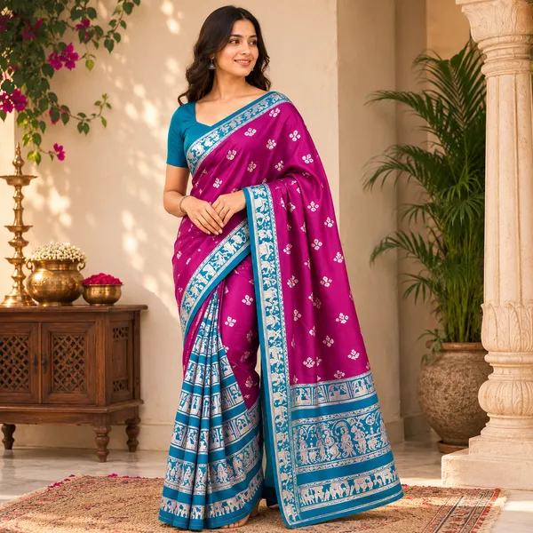 Purple_Silk_Printed_Traditional_Motif_Saree_For_Women