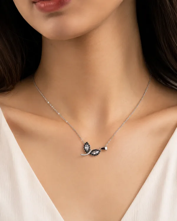 Silver_Black_Brass_Butterfly_Crystal_Luna_Leaf_Pendant_For_Women