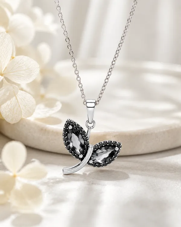 Silver_Black_Brass_Butterfly_Crystal_Luna_Leaf_Pendant_For_Women