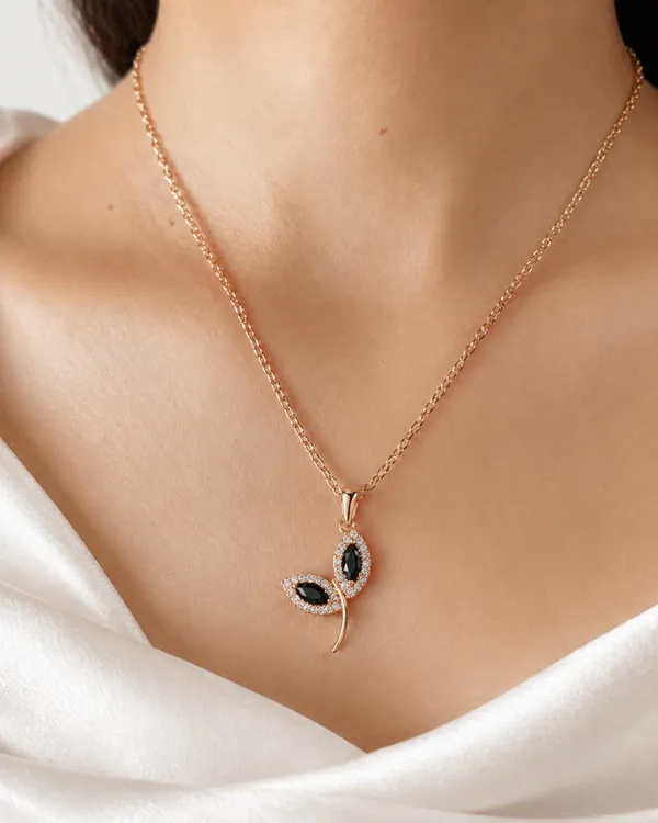 Rose_Gold_Brass_Black_Onyx_Leaf_Pendant_For_Women