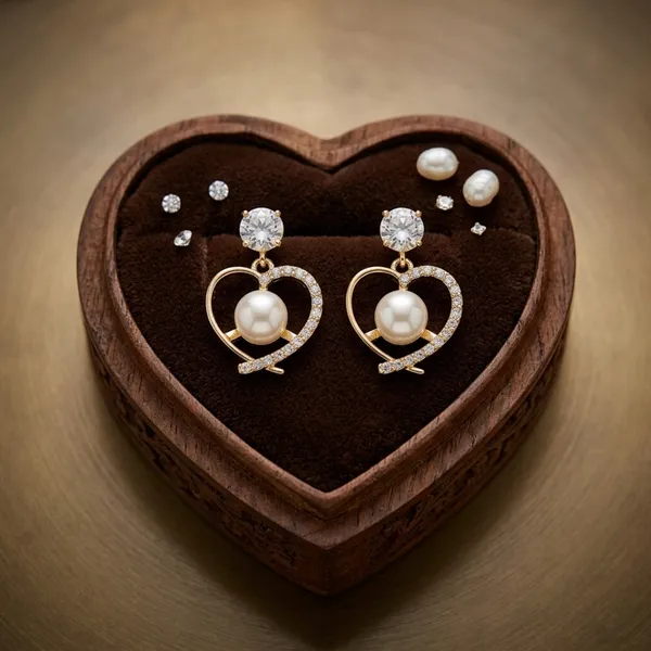 Gold_Brass_Pearl_Heart_Diamond_Drop_Earrings_For_Women