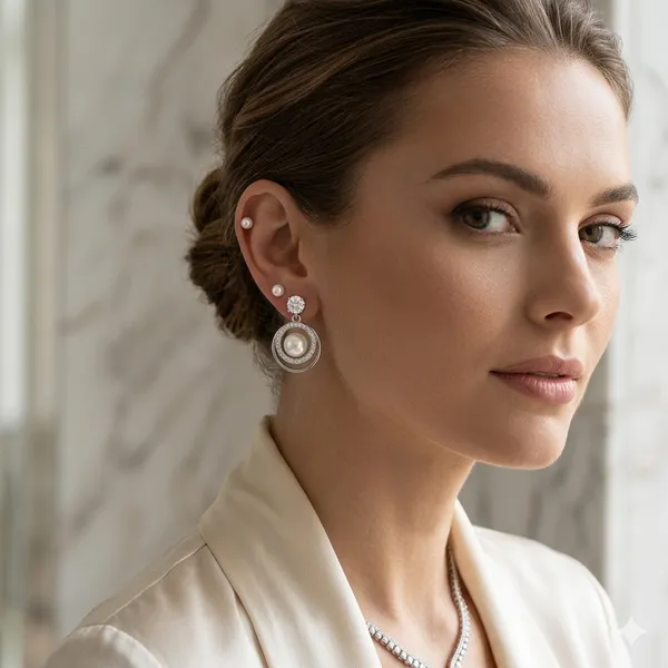 Silver_Brass_Crystal_Pearl_Halo_Earrings_Set_For_Women
