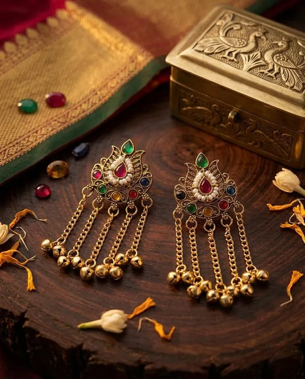 Golden_Brass_Ethnic_Stone_Navrangi_Earrings_For_Women
