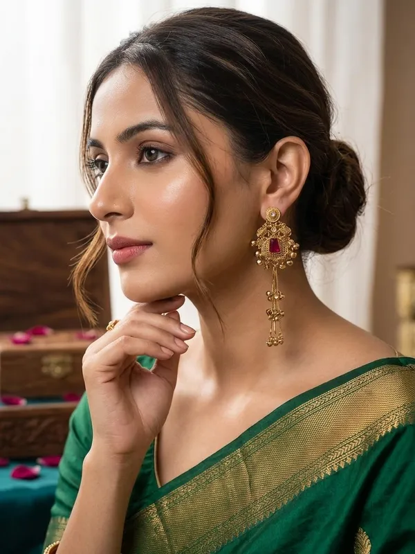 Gold_Brass_Ethnic_Stone_Riwaayat_Earrings_For_Women