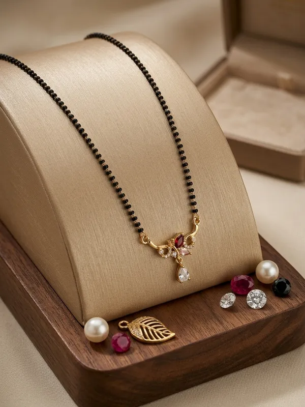Golden_Brass_Black_Bead_Aarinya_Mangalsutra_For_Women
