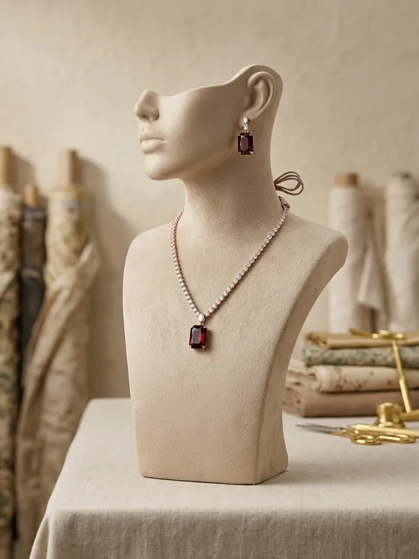 Silver_Brass_Sparkling_Stone_Velvet_Ember_Necklace_For_Women