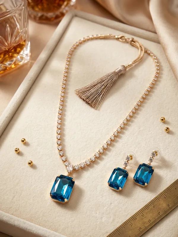 Gold_Brass_Blue_Stone_Zephyra_Necklace_For_Women