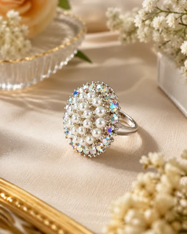 Silver_Brass_Pearl_Stardust_Ring_For_Women