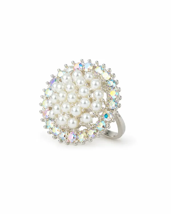 Silver_Brass_Pearl_Stardust_Ring_For_Women