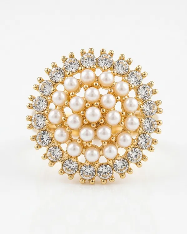 Gold_Brass_Sun_Dewdrop_Ring_For_Women