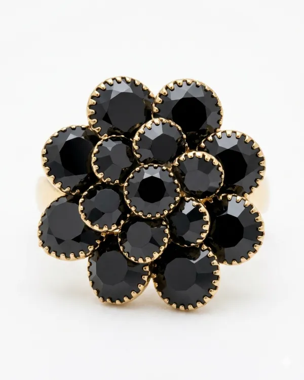 Black_Brass_Floral_Shadow_Petal_Ring_For_Women