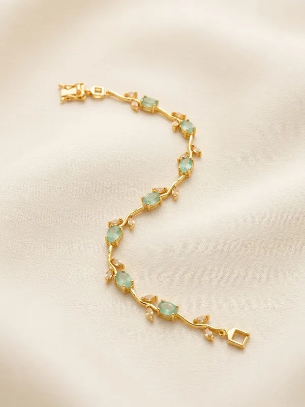 Golden_Blue_Brass_Tulip_Bracelet_For_Women