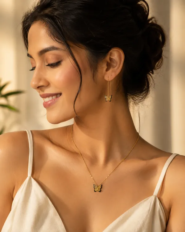 Golden_Brass_Butterfly_Kiss_Pendant_For_Women
