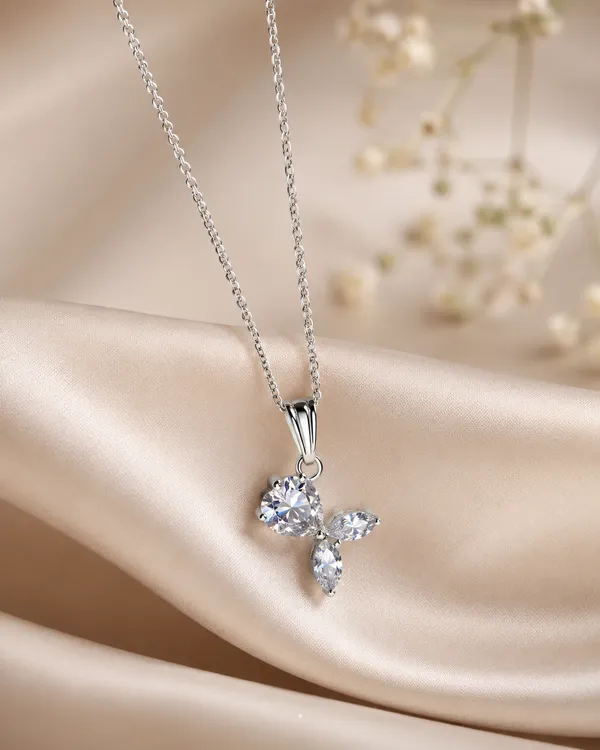 Silver_Brass_Floral_Cz_Leaf_Pendant_For_Women
