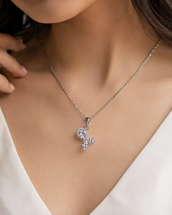 Silver_Brass_Floral_Cz_Leaf_Pendant_For_Women