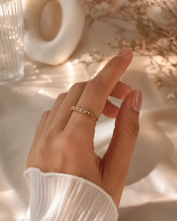 Gold_Brass_Crystal_Cluster_Everglow_Ring_For_Women