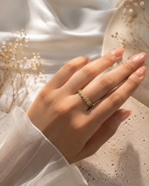 Gold_Brass_Crystal_Cluster_Everglow_Ring_For_Women