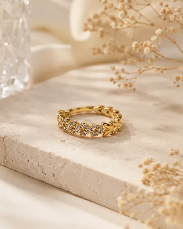 Gold_Brass_Crystal_Cluster_Everglow_Ring_For_Women