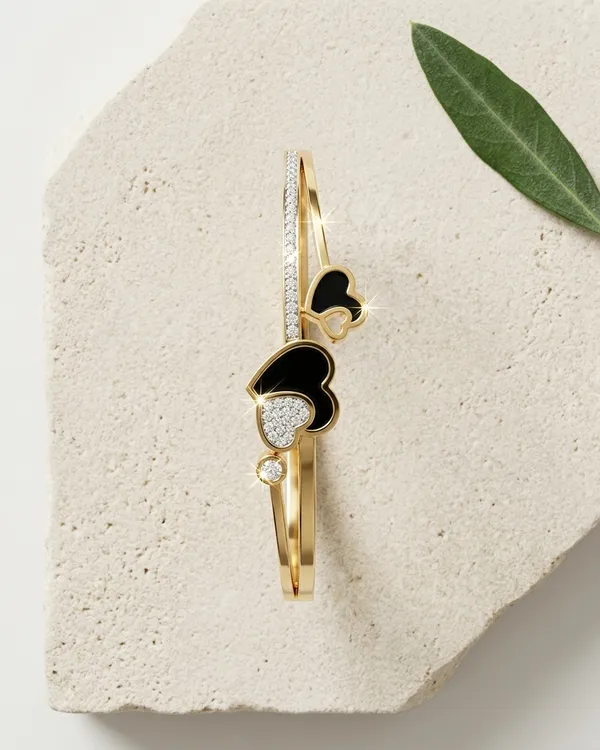 Gold_Brass_Crystal_Heart_Lustre_Love_Bracelet_For_Women