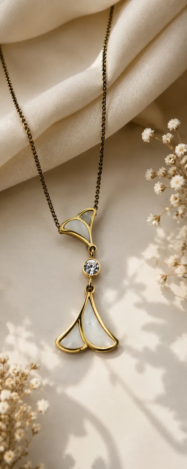Gold_Brass_Mother_Of_Pearl_Crystal_Leaf_Pendant_For_Women