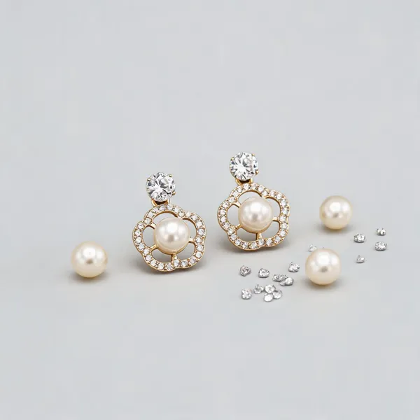 Silver_Brass_Floral_Halo_Pearl_Drop_Earrings_For_Women