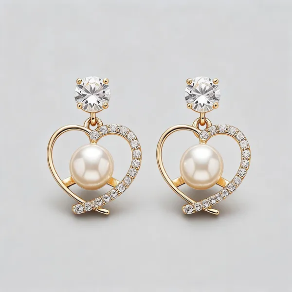 Gold_Brass_Pearl_Heart_Diamond_Drop_Earrings_For_Women