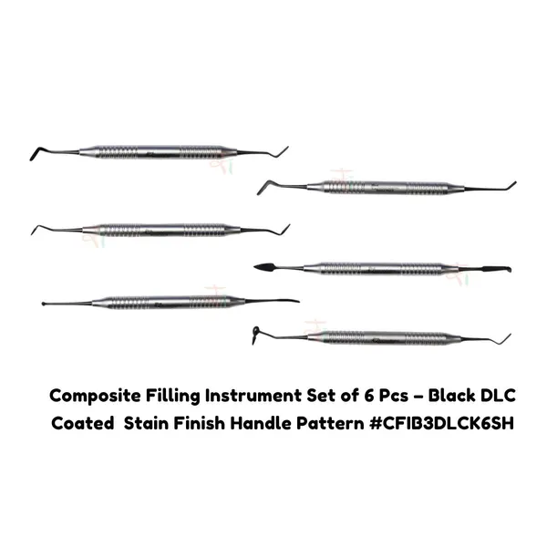 Composite_Filling_Instrument_Set_of_6_Pcs_–_Black_DLC_Coated__Stain_Finish_Handle_Pattern_#CFIB3DLCK6SH