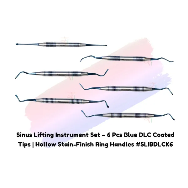 Sinus_Lifting_Instrument_Set_–_6_Pcs_Blue_DLC_Coated_Tips_|_Hollow_Stain-Finish_Ring_Handles_#SLIBDLCK6