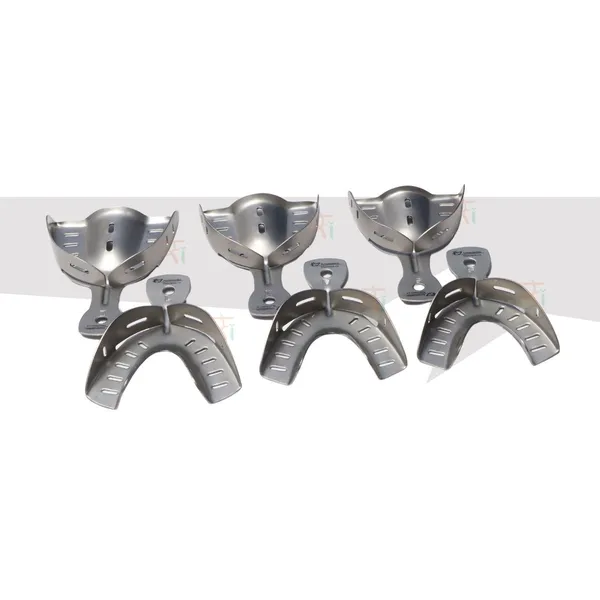 Premium_Deep_Impression_Trays_–_Dentulous_Perforated_Satin_Finish_Surface_Set_(6_Pcs)__Model:_DITDPK6P