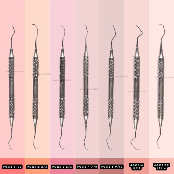Gracey_Curette_Set_Of_7_Pcs_Ergonomic_Premium_Sandblasting_Handle_with_Cross_Serration_Handle_Pattern_#GCSK7HH