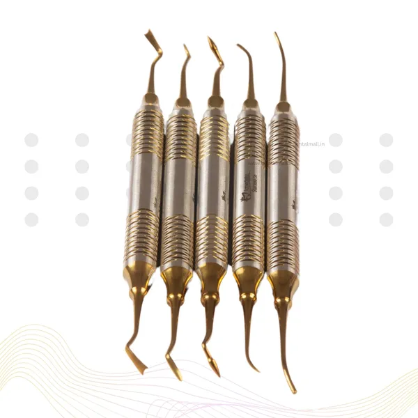 P.K._Thomas_Modelling_(PKT_Carving)_Instruments_–_Gold_TiN_Coated_Premium_SI-DALILA_Hollow_Handle_Set_Of_5_Pcs_#PKTK5GCH