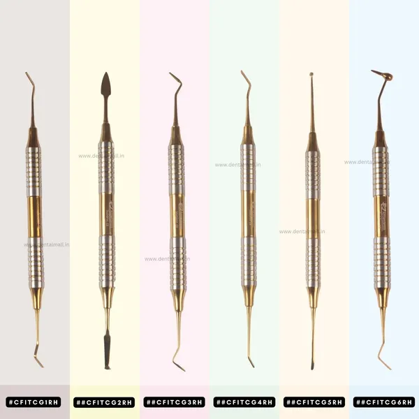 Composite_Filling_Instrument_Gold_TiN_Coated_Set_Of_6_Pcs_#CFITCGK6RH