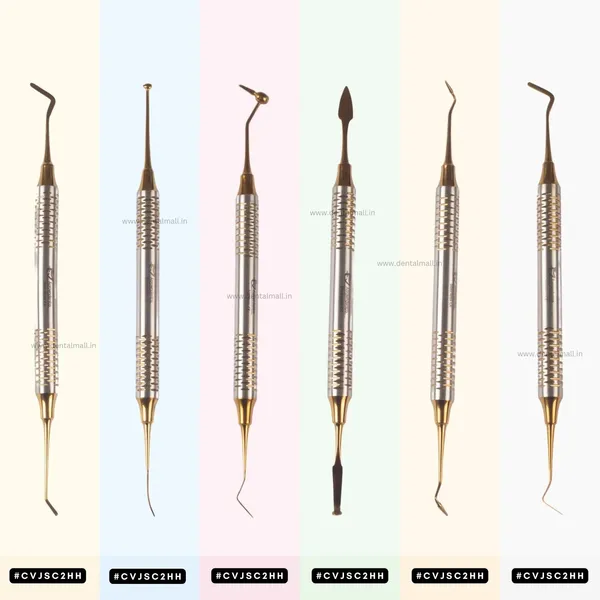Composite_Filling_Instrument_Gold_TiN_Coated_Set_Of_6_Pcs_#CFITCGK6CH