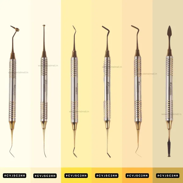 Composite_Filling_Instrument_Gold_TiN_Coated_Set_Of_6_Pcs_#CFITCGK6CH