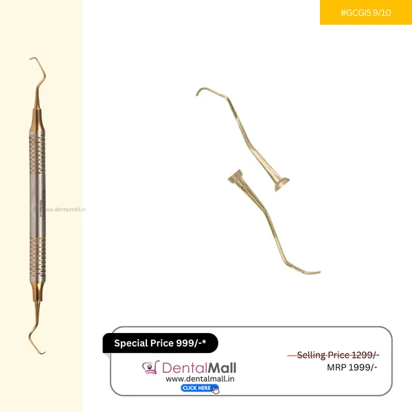 Gracey_Curette_Kit_Set_of_7_Gold_TiN_Coated_Tips_and_Handle_SI-DALILA_Cut_Pattern_#GCGK7CH
