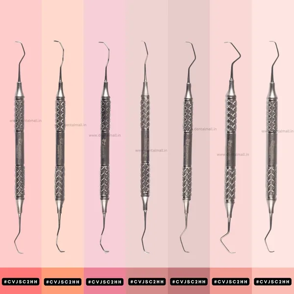 Ergonomic_Gracey_Curette_Set_Of_7_Pcs_Premium_Sandblasting_Cross_Serration_Handle_Pattern_#GCK7HH