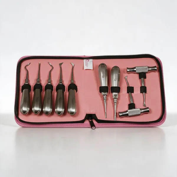 Root_Elevators_Kit_with_Crossbar_Set_of_9_Pcs_(Non-Magnetic_Handle)_#RECBK9