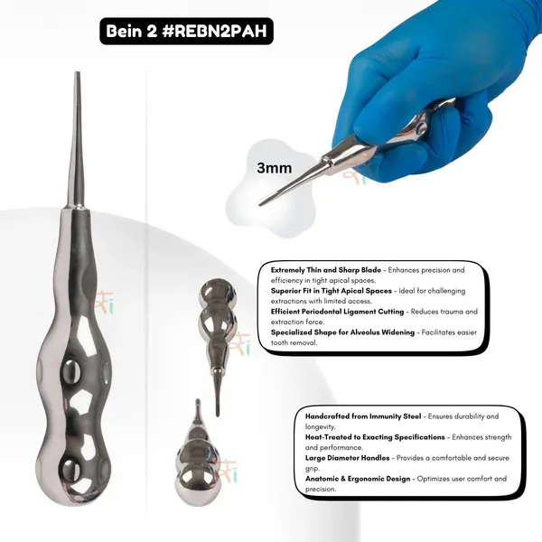 Root_Elevator_Bein_Premium_Anatomic_Handle_Set_of_3_Pcs_#REBNK3PAH