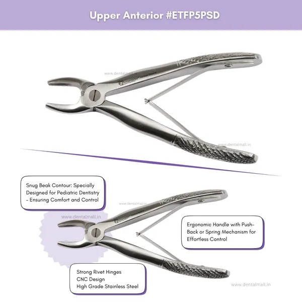 Extraction_Tooth_Forceps_Pedo_Kit_(Pediatric)-_Standard_Dull_Finish_Set_of_7_Pcs_#ETFPK7SDF