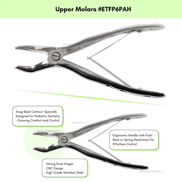 Extraction_Tooth_Forceps_Pedo_Kit_(Pediatric)_–_Premium_Quality_Anatomic_Handle_(Finger_Pattern_Grip)_–_Set_of_7_Pcs_#ETFPK7PAH