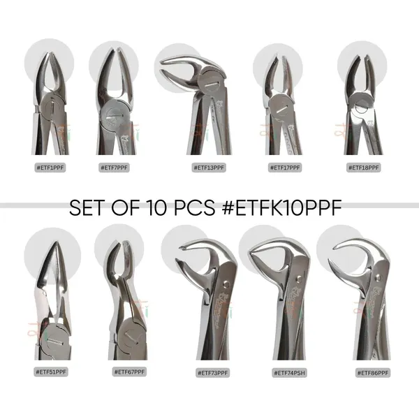 Extraction_Tooth_Forceps_Kit_-_Premium_Sand-Blasting_DLC_Finish_Surface_SI-Ergonomical_Holes_Handle_OR_SI-Anatomical_Cuts_Handle