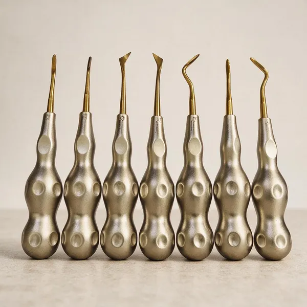 Root_Elevators_Premium_Anatomic_Handle_CNC_Design_Joint_Tip_with_TiN_Gold_Coated_Kit_Set_Of_7_Pcs_#REKA7PG