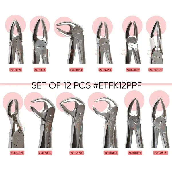 Extraction_Tooth_Forceps_Kit_-_Premium_Gold_DLC_Finish_Surface_SI-Ergonomical_Holes_Handle_OR_SI-Anatomical_Cuts_Handle