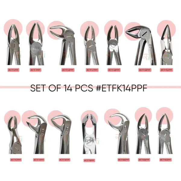 Extraction_Tooth_Forceps_Kit_-_Premium_Gold_DLC_Finish_Surface_SI-Ergonomical_Holes_Handle_OR_SI-Anatomical_Cuts_Handle