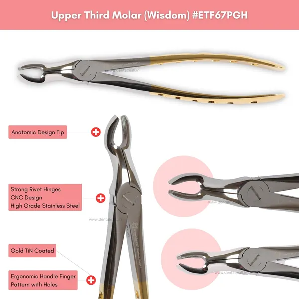 Extraction_Tooth_Forceps_Kit_-_Premium_Gold_DLC_Finish_Surface_SI-Ergonomical_Holes_Handle_OR_SI-Anatomical_Cuts_Handle