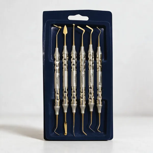 Composite_Filling_Instruments_Titanium_(TiN)_Gold_Coated_Kit_Set_Of_6_Pcs_10mm_Hollow_Anatomic_Handle_Pattern_CNC_Design_Joint_#CFITCGAK6