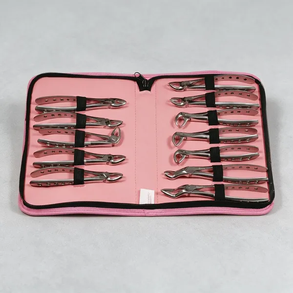 Extraction_Tooth_Forceps_Kit_Premium_Quality_Finger_Pattern_With_Holes_Set_of_12_Pcs_#ETFK12P