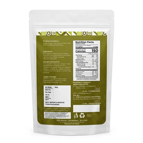 Indocean_Pudina_Banana_Chips_100_G